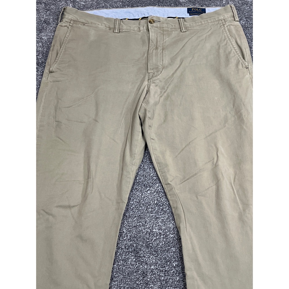 Polo Ralph Lauren Stretch Straight Fit Chino Pants Khaki Tan Mens 36x30 Twill